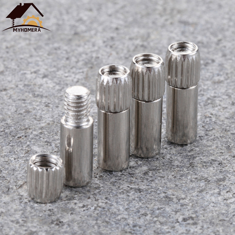 Myhomera 12 Uds pines para soporte de estantería de clavijas tuerca de tornillo de M6 M8 M9 estantería separado tornillos de Metal armario estantes titular ► Foto 1/6