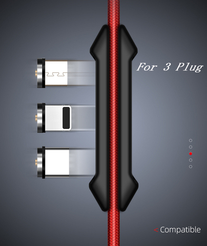 Caja de enchufe de cable magnético para teléfono, almacenamiento de cable magnético de 8 pines, tipo C, Micro USB, cargador magnético tipo C, contenedor de adaptador de carga ► Foto 1/6