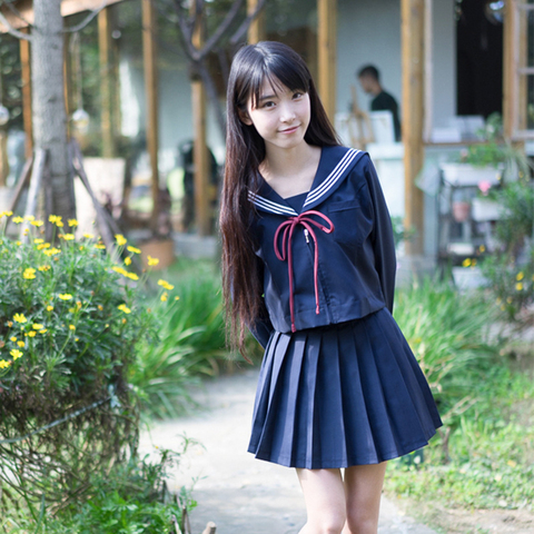 Japoneses nuevos estilo Kawaii Coreano chicas JK S-5XL alta uniforme de la  Escuela de las mujeres trajes de marinero uniformes Anime faldas -  Historial de precios y revisión | Vendedor de AliExpress -