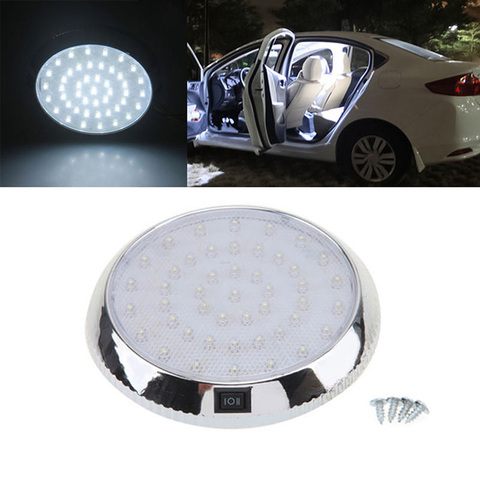 Gran oferta de lámparas de lectura blancas para coche, 12V, vehículo de coche, 46 LED, Interior, techo, luz de techo ► Foto 1/6