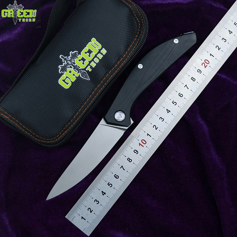 Cuchillo aleta de espino verde D2 blade G10 mango de acero al aire libre camping caza bolsillo cocina fruta práctica plegable cuchillo EDC ► Foto 1/6