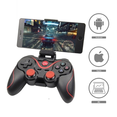 Android inalámbrico Gamepad T3 X3 mando inalámbrico controlador de juego azulejos 3,0 Joystick para la tableta del teléfono móvil de la caja de TV titular ► Foto 1/6