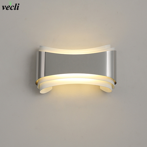 Lámpara de pared interior moderna 85-265V LED aplique de pared 5W blanco cálido blanco frío para dormitorio pasillo escaleras iluminación ► Foto 1/6