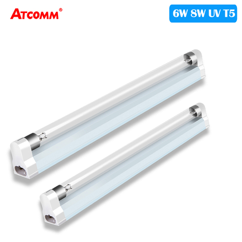 Tubo de luz germicida UV T5, 6W, 8W, lámpara de desinfección de ozono, esterilizador UVC, elimina ácaros del polvo, cocina, dormitorio, Hospital, 110V, 220V ► Foto 1/6