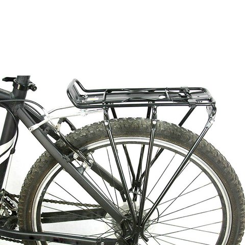 Bastidores de carga para bicicleta de montaña, soporte de aleación de aluminio para equipaje trasero, freno de disco estante para/freno en V, color negro ► Foto 1/6