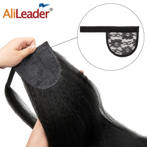 Alileader-Red barata para hacer coletas, 1-5 uds., Red de Velcro para Cola de Caballo Afro, extensión de cabello, red de calidad para moño de pelo ► Foto 1/6