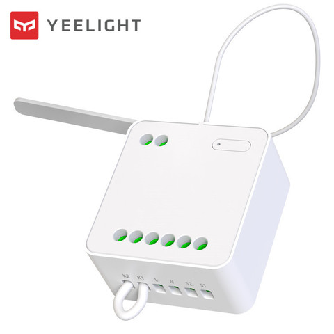 Yeelight-Módulo de Control de vía dual, controlador de Relé inalámbrico de 2 canales, interruptor inteligente que funciona con aplicación de teléfono inteligente, novedad de 2022 ► Foto 1/5