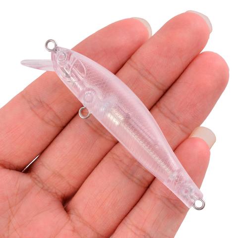 20 piezas sin pintar 7cm 4,5g Pesca señuelo Minnow señuelos de plástico duro cebo Pesca Artificial plantilla en blanco Wobblers cebo de Pesca Crankbait ► Foto 1/6