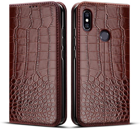 Funda de cuero con tapa para Xiaomi Redmi Note 6 pro, funda Retro con soporte para tarjetas, funda de libro para Redmi Note 6 pro ► Foto 1/5