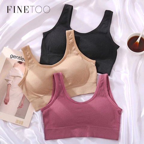 FINETOO-Sujetador deportivo sin costuras para mujer, ropa interior Sexy, Bralette de realce, sin aros ► Foto 1/6