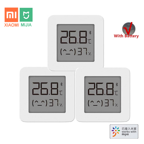 XIAOMI-termómetro Digital Mijia 2, higrómetro eléctrico inteligente con Bluetooth, monitor de humedad con Sensor de aplicación Mijia ► Foto 1/6