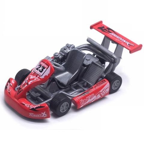 1:32 aleación ABS karting auto de carreras de juguete modelo de Metal atrás simulación miniatura niños juguetes pequeños de coche para niños regalos ► Foto 1/6