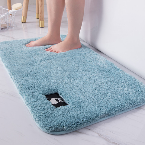 Alfombrilla absorbente de pelo alto para puerta de baño, alfombrilla antideslizante para el pie, para dormitorio, baño y cocina ► Foto 1/6