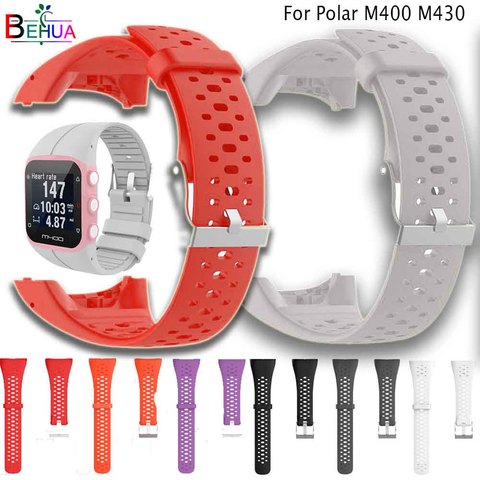 Correa de reloj para Polar M430 M400, reloj inteligente deportivo de silicona con GPS, colorida, resistente al agua con herramienta, nuevo ► Foto 1/6