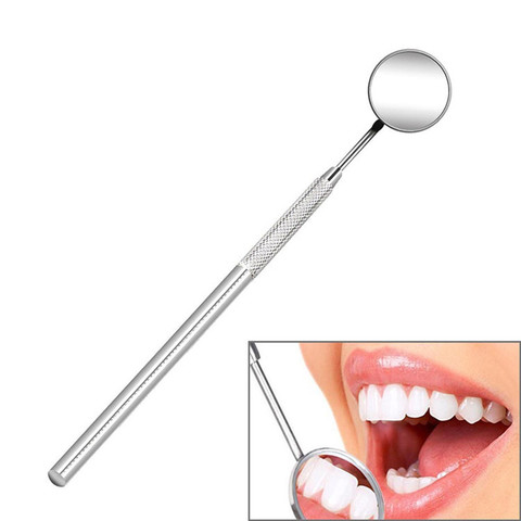 Instrumentos de espejo Dental de acero inoxidable para cuidado bucal extensión de pestañas herramientas de limpieza para Blanqueamiento Dental espejo de boca ► Foto 1/5