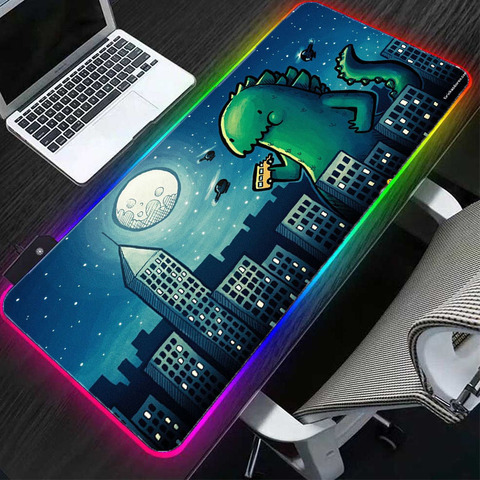 XGZ Anime gran cerradura juego ConsoleRGB Mouse Pad XXL retroiluminación LED Pad Mause alfombrilla para escritorio de ordenador Multi-Elección de ratón almohadilla para Baño ► Foto 1/6