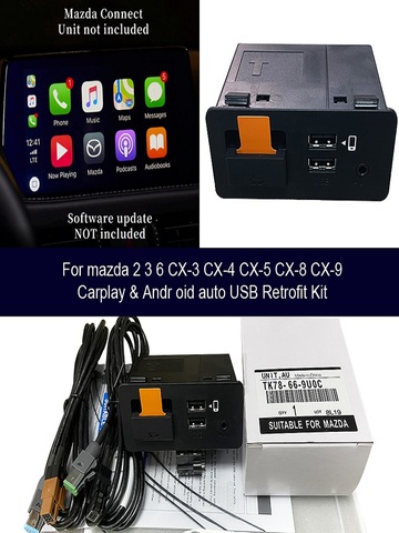 Apple CarPlay Android Auto adaptador USB hub para Mazda 6 3 2 CX5 CX3 CX9 MX5 miata Toyota Yaris fiat 124 ► Foto 1/5