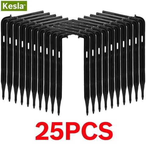 KESLA 25 uds curva flecha gotero microkit de riego por goteo emisores para 3/5mm jardín manguera de riego ahorro gotero Micro de efecto invernadero ► Foto 1/6