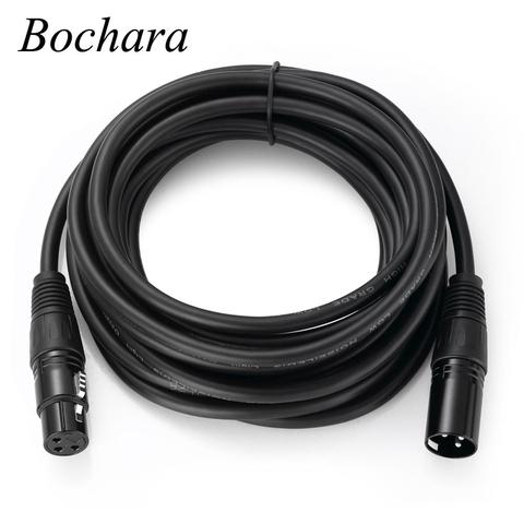 Bochara-Cable de Audio XLR macho a hembra, M/F OFC, blindado para mezclador de micrófono, 1m, 1,8 m, 3m, 4,5 m, 5m, 6m, 7,6 m, 10m, 15m, 20m ► Foto 1/6