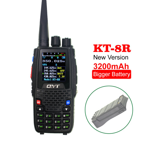 QYT KT-8R Quad banda UHF, VHF 136-147Mhz 400-470mhz 220-270mh 350-390mhz Quad banda de mano Radio bidireccional transceptor KT8R ► Foto 1/6