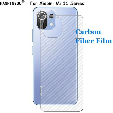 Protector de pantalla para Xiaomi Mi 11 10S Lite Pro Ultra 3D, película trasera de fibra de carbono, Stiker (no cristal templado) ► Foto 1/6