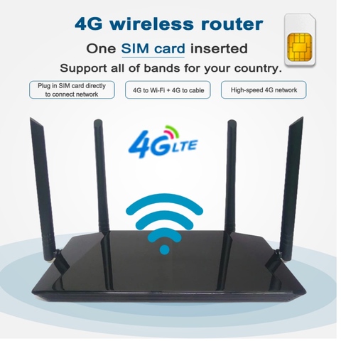 Punto de acceso Wifi móvil 3G/4G LTE, enrutador inalámbrico con ranura para tarjeta Sim, 300Mbps, CPE, antena externa de hasta 32 usuarios, el más barato, 4 Uds. ► Foto 1/6