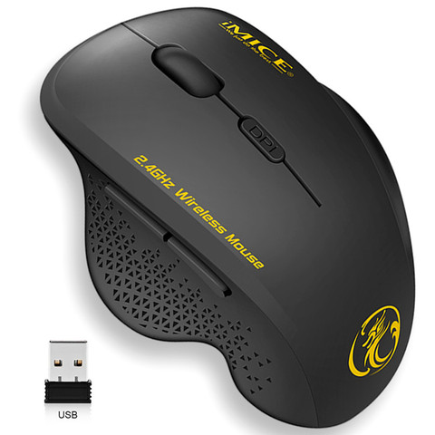 Ratón inalámbrico para Gaming, ergonómico, 6 botones, USB, óptico, para ordenador, PC y portátil ► Foto 1/6