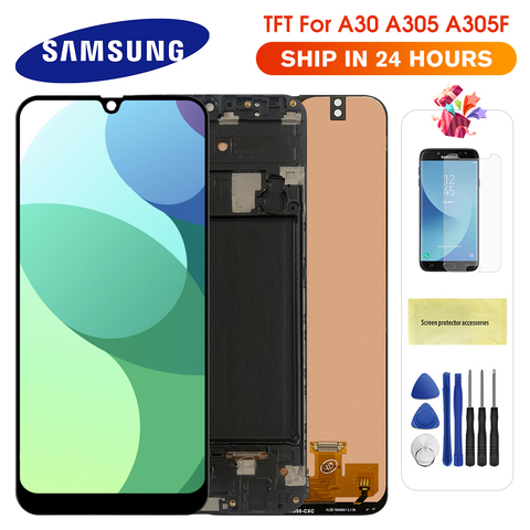 Pantalla Lcd A30 para Samsung Galaxy A30, A305, DS, A305F, A305FD, A305A, pantalla LCD, digitalizador de pantalla táctil, reemplazo para Samsung A30 ► Foto 1/6