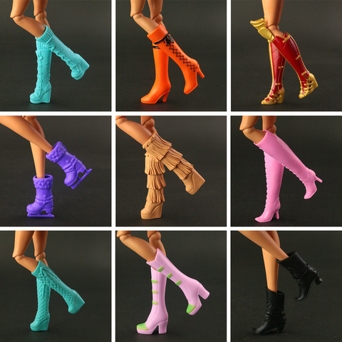 5 par/lote nuevos zapatos orignal Mix Style Mix Color zapatos botas largas para muñeca Barbie envío gratis ► Foto 1/1