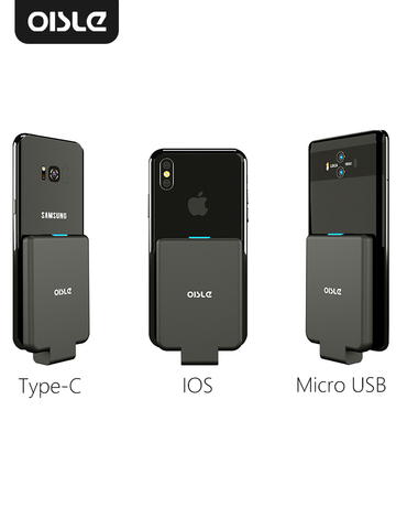 OISLE mini cargador de batería externo portátil, cargador de batería para iPhone X 11 7 8 6s xs/Samsung S9/Huawei P10 P20/xiaomi ► Foto 1/6