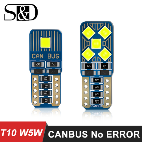 W5W T10 Led Bombilla Interior para coche Canbus Error gratuito T10 coche blanco lámpara de luz de cuña lateral estilo de coche auto 12V para Mercedes W203 W205 ► Foto 1/6