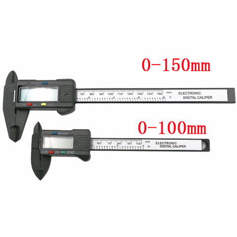 Calibrador de pantalla digital electrónica de alta precisión, herramienta de medición de plástico de 100/150mm, regla de calibre exterior de diámetro interno ► Foto 1/6