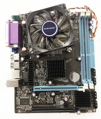 Placa base PCWINMAX LGA 775 G41 con CPU E5xxx. RAM DDR3 2G x 2R (4G), ventilador, el kit de placa base ► Foto 1/1