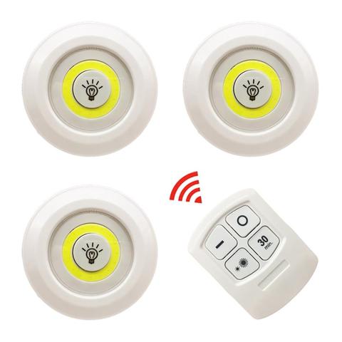 Go FOLLOW-luz LED para debajo de gabinete regulable con Control remoto, luz LED accionada por batería para armario, iluminación de baño ► Foto 1/6