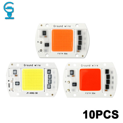 Chip COB de 10W, 20W, 30W, 50W, lámpara de Chip LED de 220V, 240V, No necesita controlador para proyector de luz de inundación, iluminación artesanal, 10 Uds. ► Foto 1/6