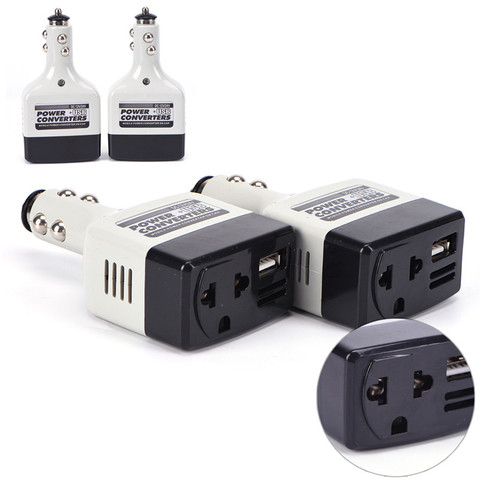 Convertidor de energía de coche, USB, cc 12/24V a CA 220V, inversor de coche para todos los teléfonos, 12v ► Foto 1/6