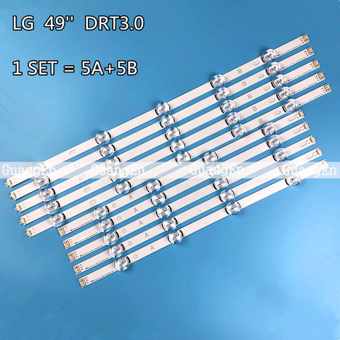 Tira de LED para TV LG 49 pulgadas 49LB5550 49LB620V 49LF5500 49LF640V 49UF6430 Innotek DRT 3,0 49 