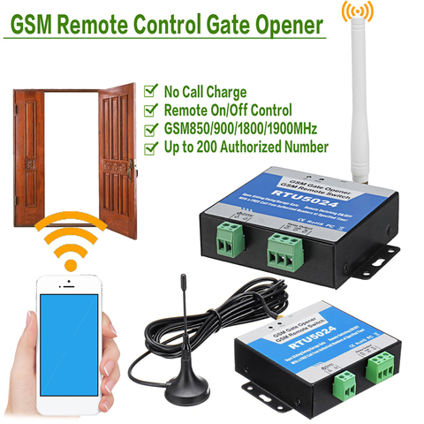 RTU5024 GSM interruptor de relé de apertura de puerta por llamada gratuita 850/900/1800/1900MHz Control remoto acceso de puerta Módulo de portero automático inalámbrico ► Foto 1/6