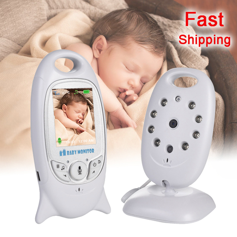 Monitor para bebé inalámbrico con visión nocturna y pantalla de 2 pulgadas, dispositivo para vigilar bebés para niñera, monitorización de temperatura, 8 canciones de cuna, VB601 ► Foto 1/6