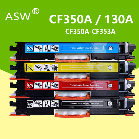 ASW cartucho de tóner CF350A 350A CF351A CF352A CF353A 130A comptible para hp Color LaserJet Pro MFP M176n M176 M177fw M177 ► Foto 1/6