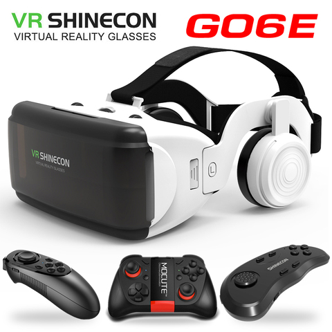 Shinecon Pro-gafas VR 3D de realidad Virtual para teléfonos inteligentes, gafas de realidad virtual con auriculares de cartón, para ios y Android, novedad ► Foto 1/6
