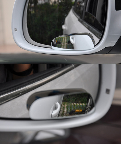 Espejo retrovisor del coche giratorio, ángulo amplio ajustable de 360 grados, convexo, de seguridad, para estacionamiento, 2 uds. ► Foto 1/4