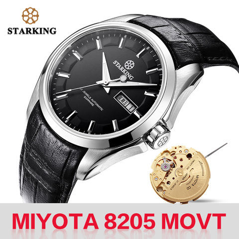 STARKING-Reloj de pulsera para hombre, de zafiro, impermeable, reloj mecánico automático masculino, de viento, Miyota 82015, de regalo ► Foto 1/6