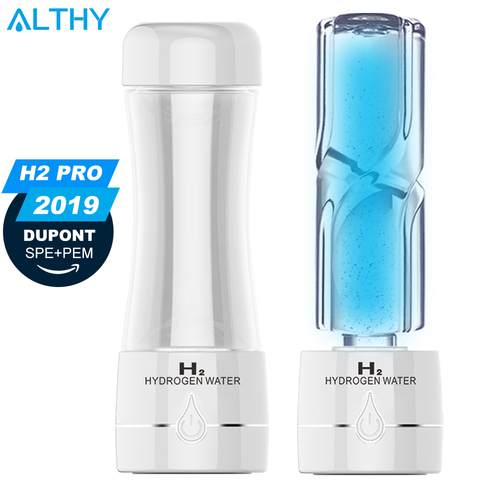 ALTHY-agua de Hidrógeno H2 PRO DuPont SPE PEM de cámara Dual, botella generadora, ionizador, electrólisis, 3000ppb ► Foto 1/6