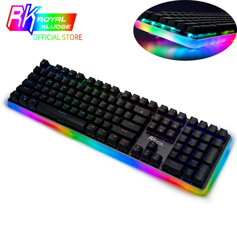 Teclado mecánico RK918 ROYAL KLUDGE para videojuegos, USB con cable, 108 teclas con retroiluminación RGB, interruptor marrón para PC, Ordenador de juego ► Foto 1/6