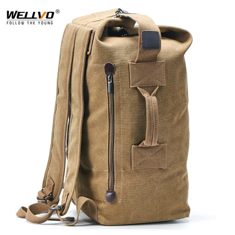 Bolso de viaje grande para hombre, mochila de montañismo, de lona, de hombro, del Ejército, XA88C ► Foto 1/6