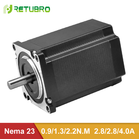 RETUBRO Nema 23 Motor paso a paso 1 año garantía 2 fases híbrido paso Motor 57mm brida 0.9NM-2.2NM CE certificado ISO ► Foto 1/6