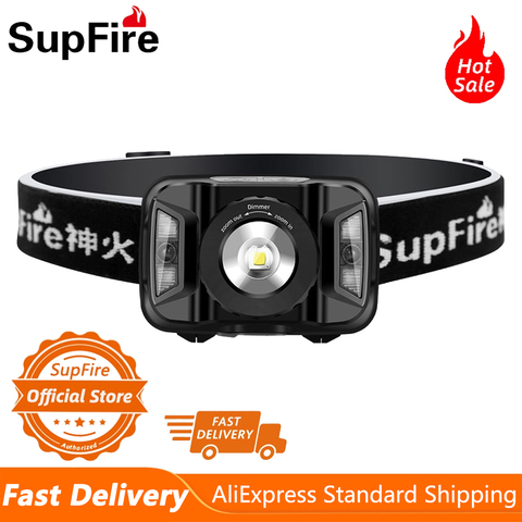 Supfire-linterna frontal LED HL18, recargable por USB, Ultra brillante, lo mejor para bicicleta de Camping, envío gratis ► Foto 1/6