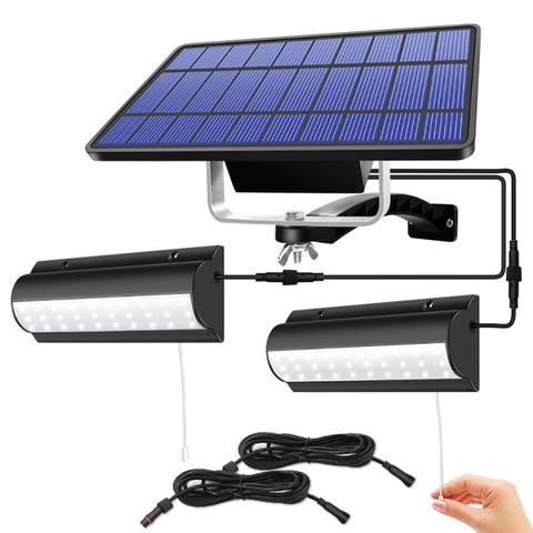 Luces LED solares colgantes para exteriores, lámpara Solar de encendido y apagado automático para habitación, balcón, terraza, con interruptor de tracción ► Foto 1/6