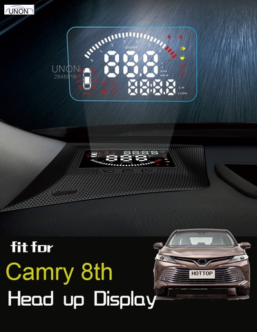 Unon-pantalla frontal de coche Hud, función completa, para Toyota Camry 2022 ~ 2022, pantalla de conducción segura, proyector de datos Obd, parabrisas ► Foto 1/6